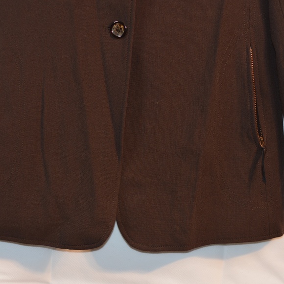 TUZZI Brown Blazer Sz M - Picture 5 of 5